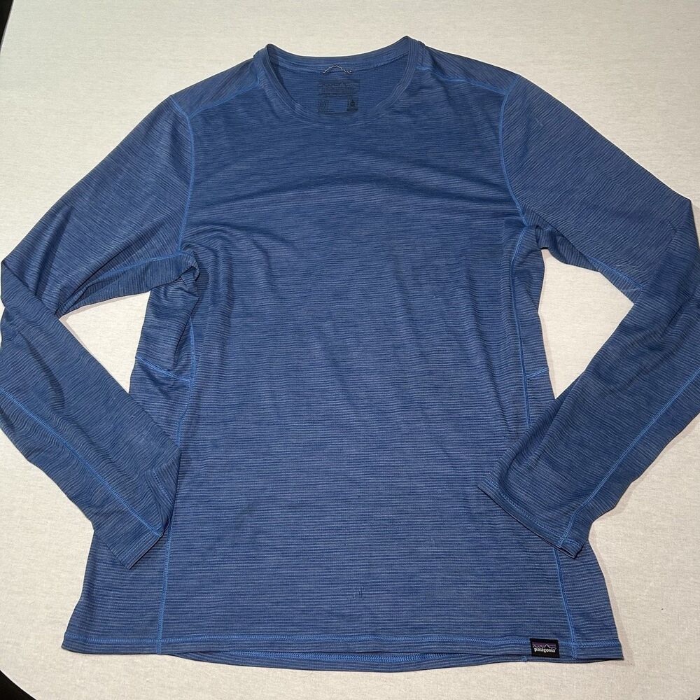Patagonia Capilene Shirt Medium Blue Lightweight Base Layer Outdoor Hiking